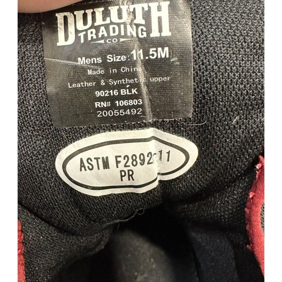 Duluth Trading Co Boots Mens 11.5 Black Spike DuluthDry Vibram Lace Up Workwear - Picture 3 of 9